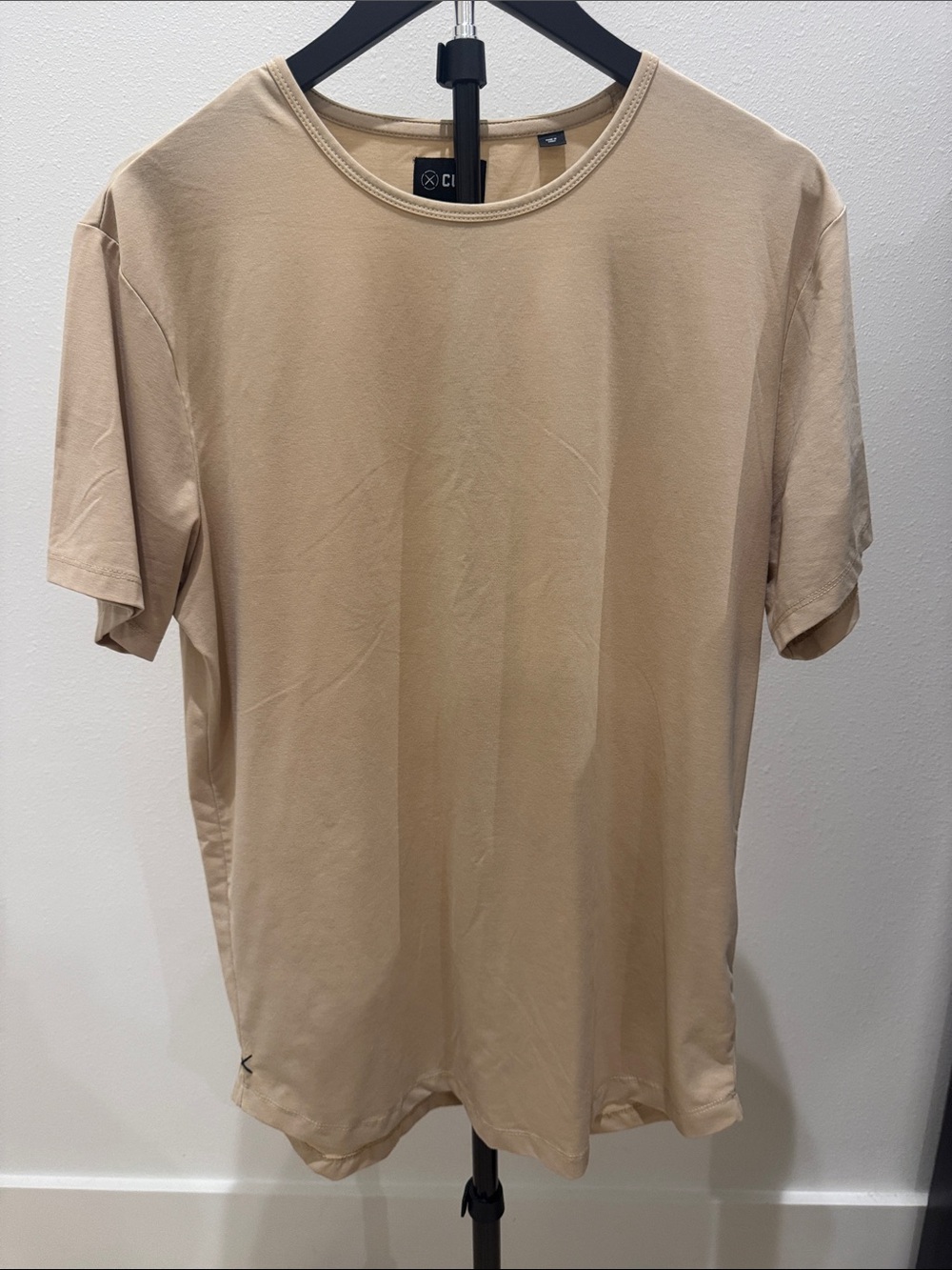 Cuts Clothing Men's Short Sleeve Crew Tee in Beige